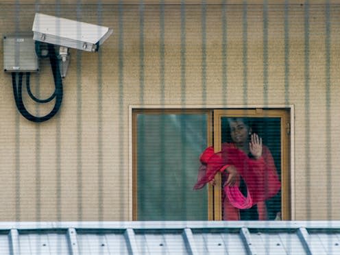 <span class="caption">A woman at Yarl's Wood detention centre in 2015. </span> <span class="attribution"><span class="source">via shutterstock.com</span></span>