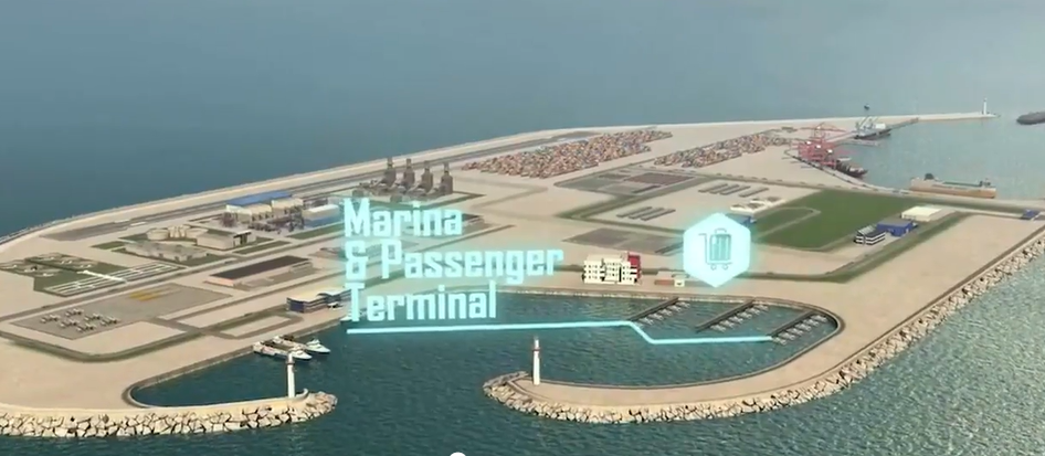 Israël défend son projet d’île artificielle au large de Gaza, en pleine réunion de crise (Capture de la vidéo du projet d’île au large de Gaza)
