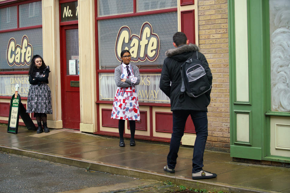 FROM ITV  STRICT EMBARGO -  No Use Before Tuesday 26th January 2021  Coronation Street - Ep 10237  Monday 1st February 2021 - 1st Ep  Simon Barlow [ALEX BAIN] admits to his mate Jacob Ray [JACK JAMES RYAN] from the chippy that theyâre struggling. Heâs grateful as Jacob offers to lend him Â£60.    Picture contact David.crook@itv.com  Photographer - Danielle Baguley  This photograph is (C) ITV Plc and can only be reproduced for editorial purposes directly in connection with the programme or event mentioned above, or ITV plc. Once made available by ITV plc Picture Desk, this photograph can be reproduced once only up until the transmission [TX] date and no reproduction fee will be charged. Any subsequent usage may incur a fee. This photograph must not be manipulated [excluding basic cropping] in a manner which alters the visual appearance of the person photographed deemed detrimental or inappropriate by ITV plc Picture Desk. This photograph must not be syndicated to any other company, publication or website, or permanently archived, without the express written permission of ITV Picture Desk. Full Terms and conditions are available on  www.itv.com/presscentre/itvpictures/terms