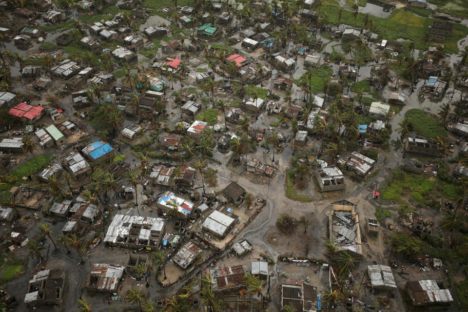 Flooded buildings are seen in Beira, Mozambique, in the aftermath of Cyclone Idai. Source: Mike Hutchings/Reuters