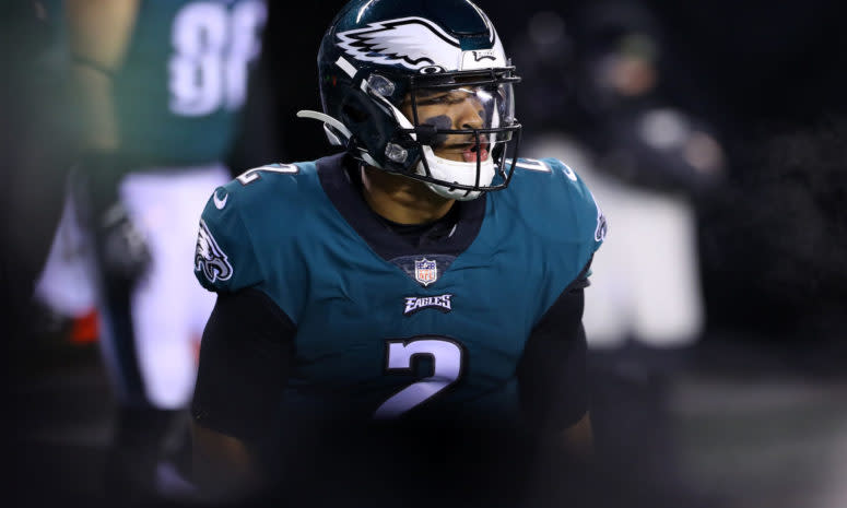 Philadelphia Eagles quarterback Jalen Hurts against Washington.