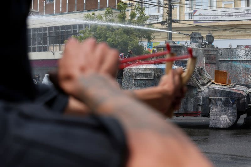 Protests against Chile's government in Valparaiso