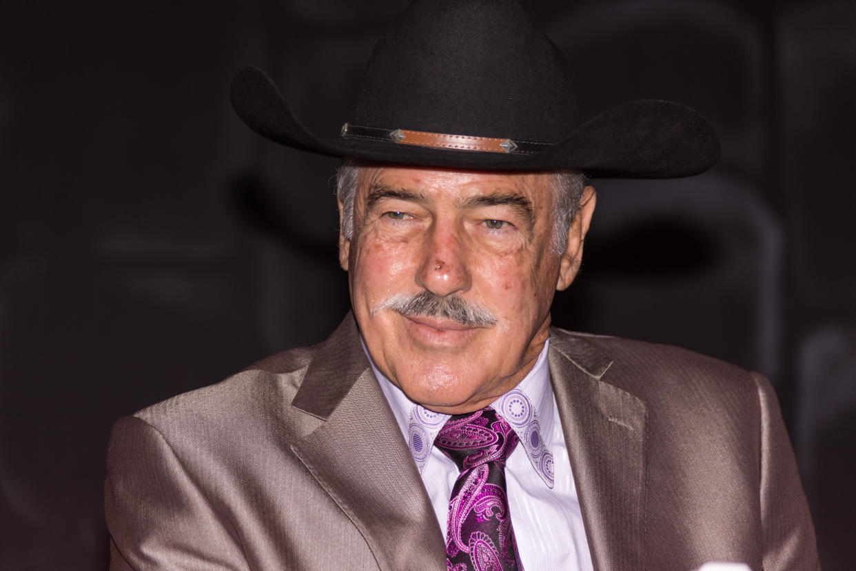 Andrés García durante la presentación de la obra teatral Pedro Navaja en 2015 (Foto: Medios y Media/Getty Images).