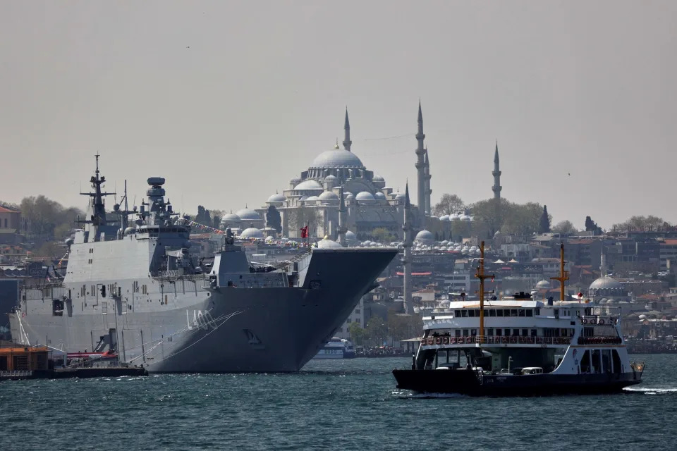 An amphibious assault ship in Istanbul