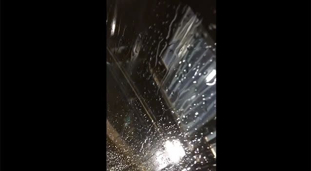 The elevator shaft was flooded in the storm. Photo YouTube