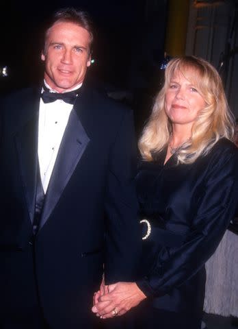 <p>Barry King/Alamy</p> Barry Van Dyke and Mary Carey Van Dyke attend the Eighth Annual American Comedy Awards on March 6, 1994.