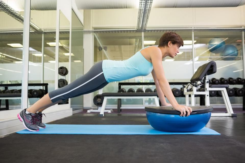 9) BOSU Ball Planks