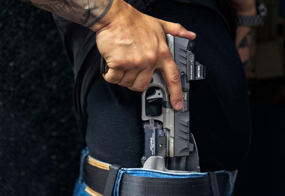 Palm Beach County judges approved removing guns from 325 people in the first 10 months of the 2022-23 budget year, the second-highest countywide total in Florida. Authorities say Florida's red-flag law lets them act to reduce the risk of violence or self-harm.