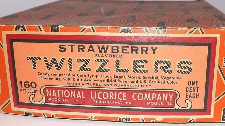 vintage box of Twizzlers