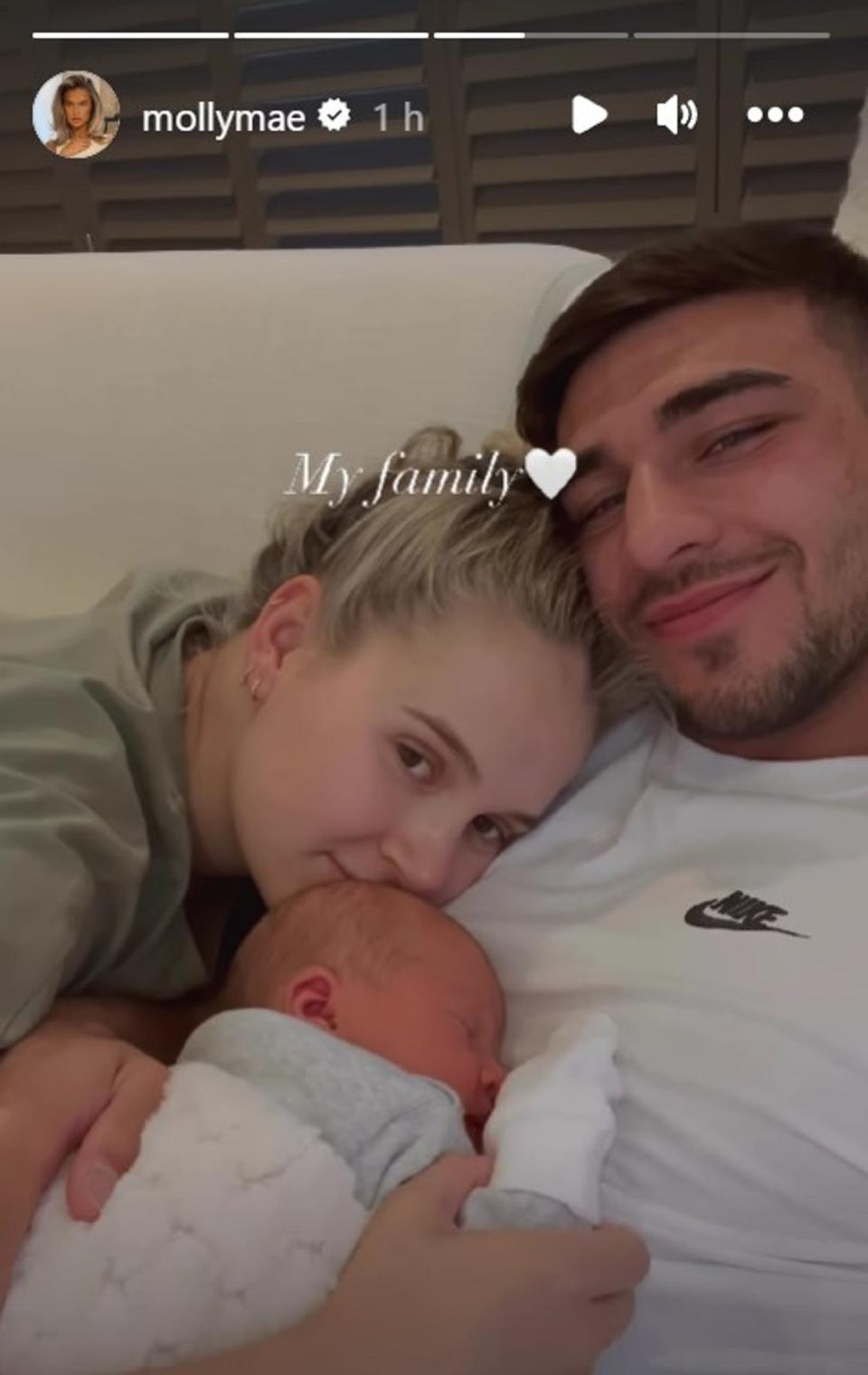 The couple, who met on 2019’s Love Island, are enjoying new parenthood (Instagram/MollyMaeHague)
