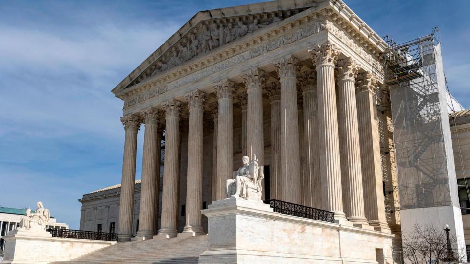 PHOTO: The Supreme Court building is shown in Washington, D.C., on Feb. 8, 2024. (Eric Kayne/ZUMA Press Wire)