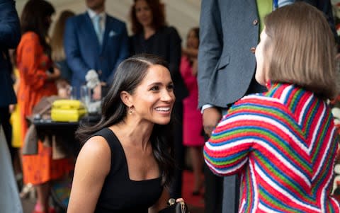 The Duchess of Cambridge with Irish activist Sinead Burke, one of her Vogue cover stars - Credit: Geoff Pugh