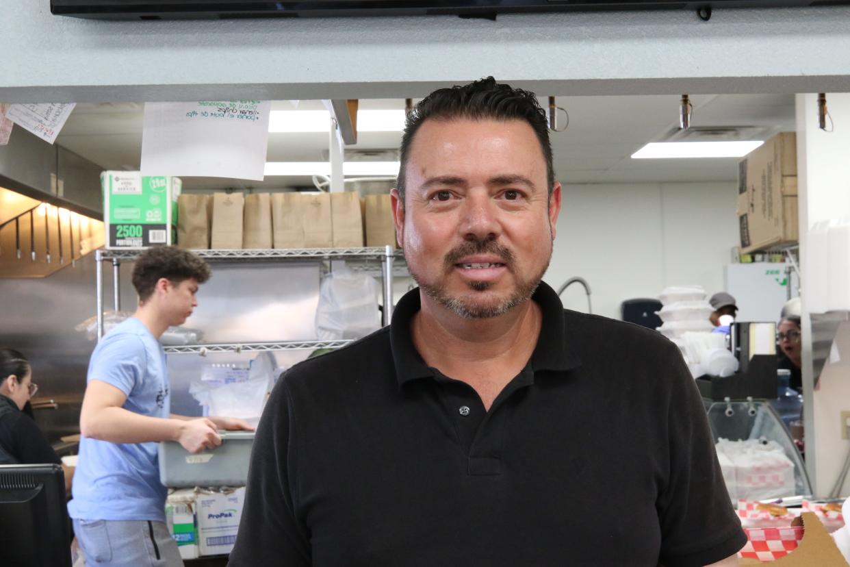 Luis de Leon stands at the counter of his Mexican restaurant El Charro, April 17, 2024 on South Canal Street in Carlsbad.