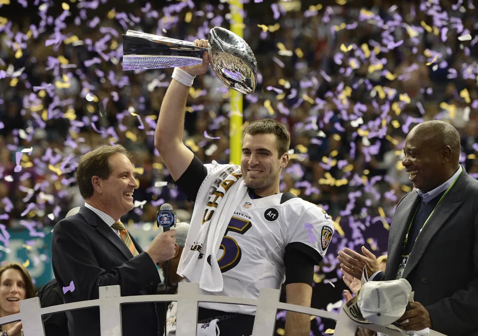 Joe Flacco fue Jugador Más Valioso del Super Bowl XLVII con los Baltimore Ravens. (Photo by JOSE CARLOS FAJARDO/MediaNews Group/Bay Area News via Getty Images)