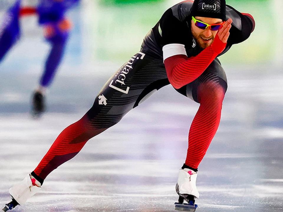 Laurent Dubreuil of Levis, Que., clocked 34.61 seconds over 500 metres for a silver medal on Sunday in long track action in Stavanger, Norway. (Vincent Jannink/ANP/AFP via Getty Images - image credit)