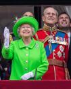 <p>Then came *that* neon green suit that will go down in history just as much as The Queen’s Sapphire Jubilee. [Photo: Getty] </p>