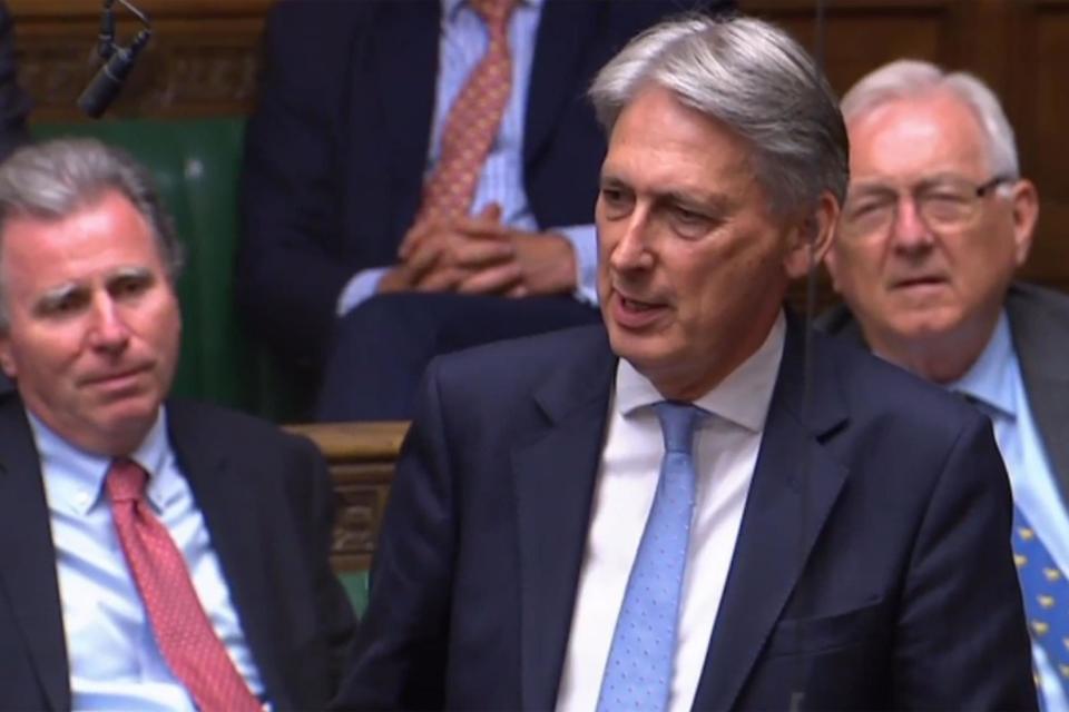 Philip Hammond was among Tory MPs to vote against the Prime Minister (AFP/Getty Images)