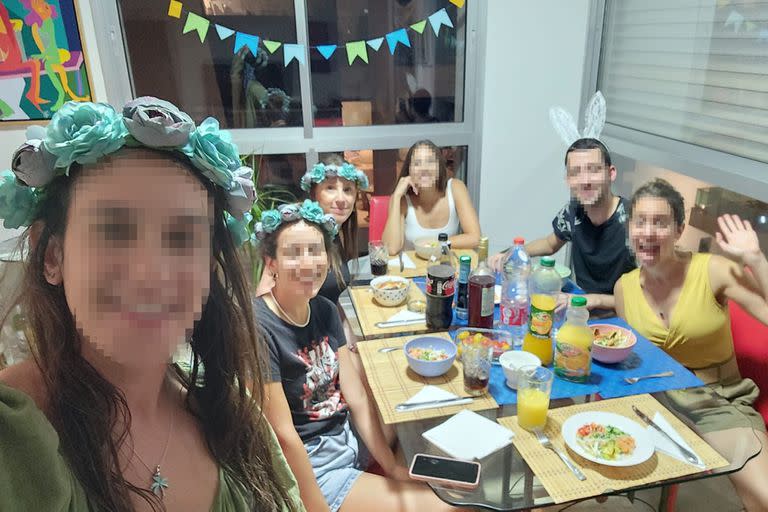 Michelle Wigdorovitz, en una despedida de soltera horas antes del ataque a Israel