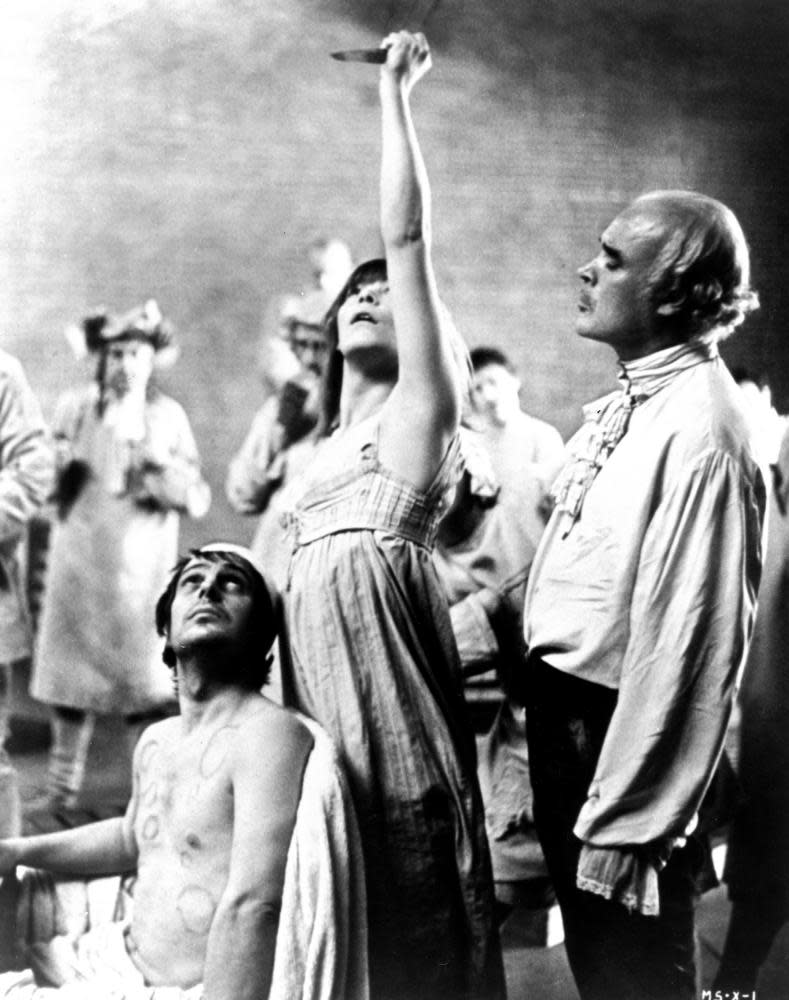 Glenda Jackson as Charlotte Corday in the 1967 film version of Peter Brook’s Marat/Sade.