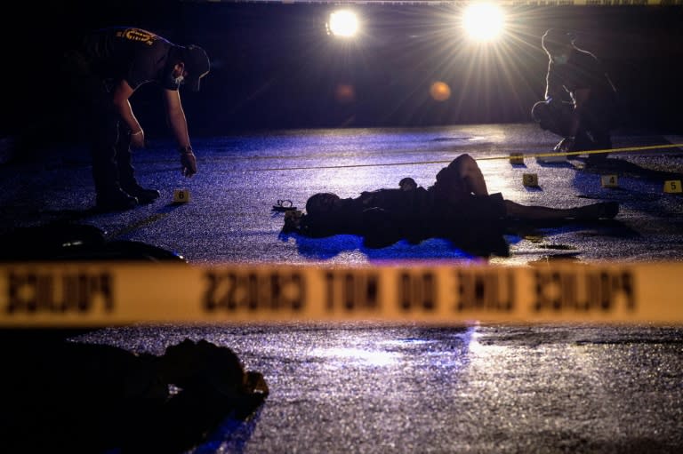 A Manila crime scene where two alleged drug dealers were gunned down by unidentified men in October