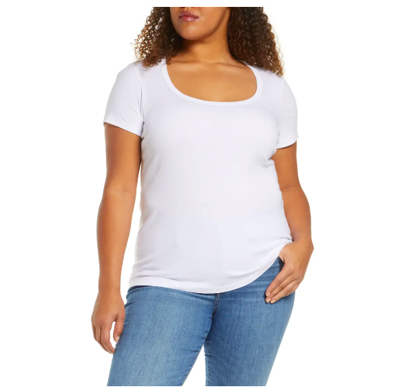 8) Short Sleeve Scoop Neck Tee