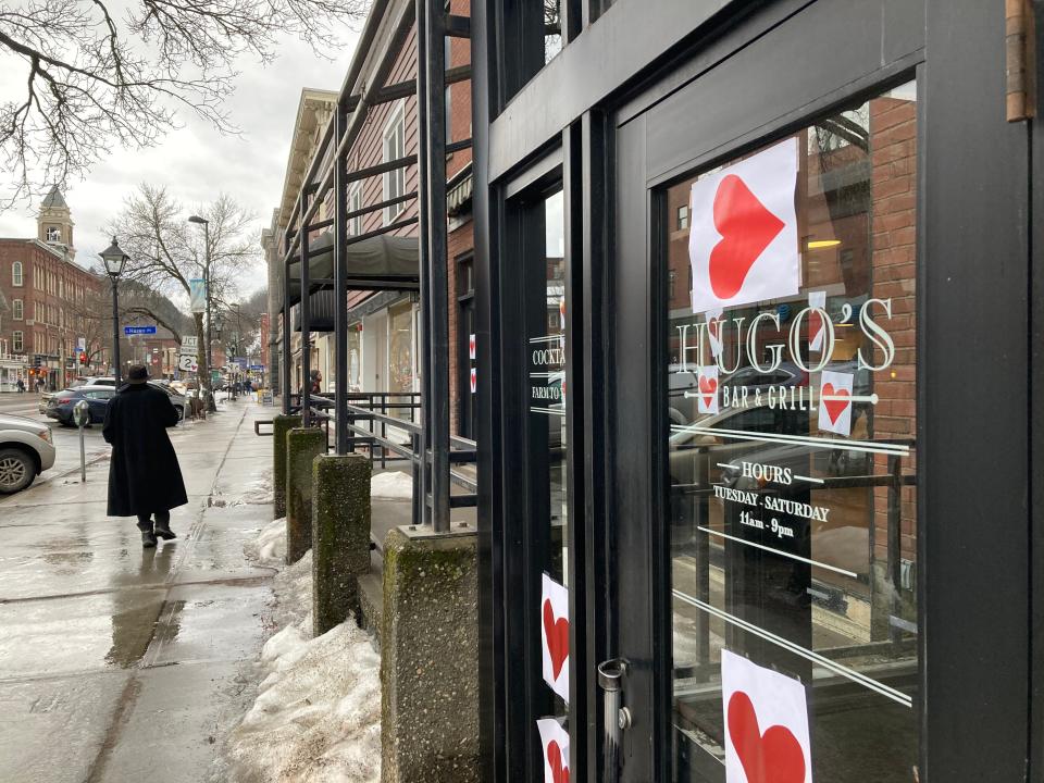 Hugo's Bar & Grill on Main Street in Montpelier, shown Feb. 17, 2022.