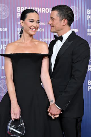 <p>Axelle/Bauer-Griffin/FilmMagic</p> Katy Perry and Orlando Bloom in April 2024