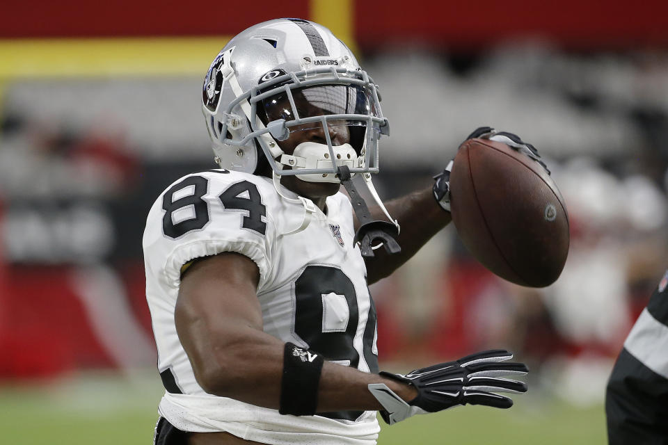 Antonio Brown's time with the Raiders ended without him ever playing a down for the team. (AP)