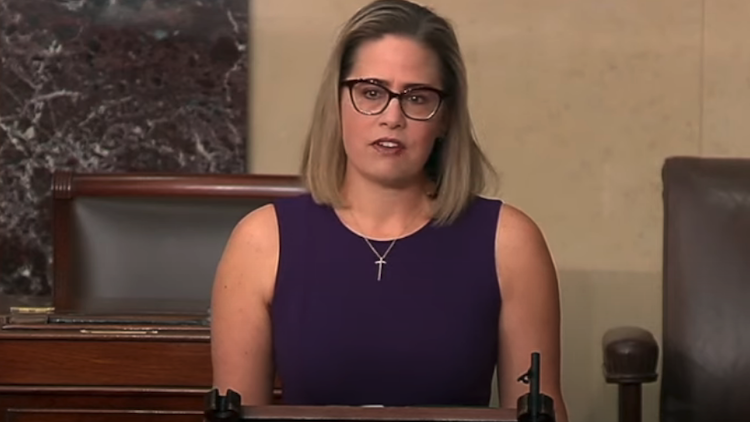 Sinema on the Senate floor speaking