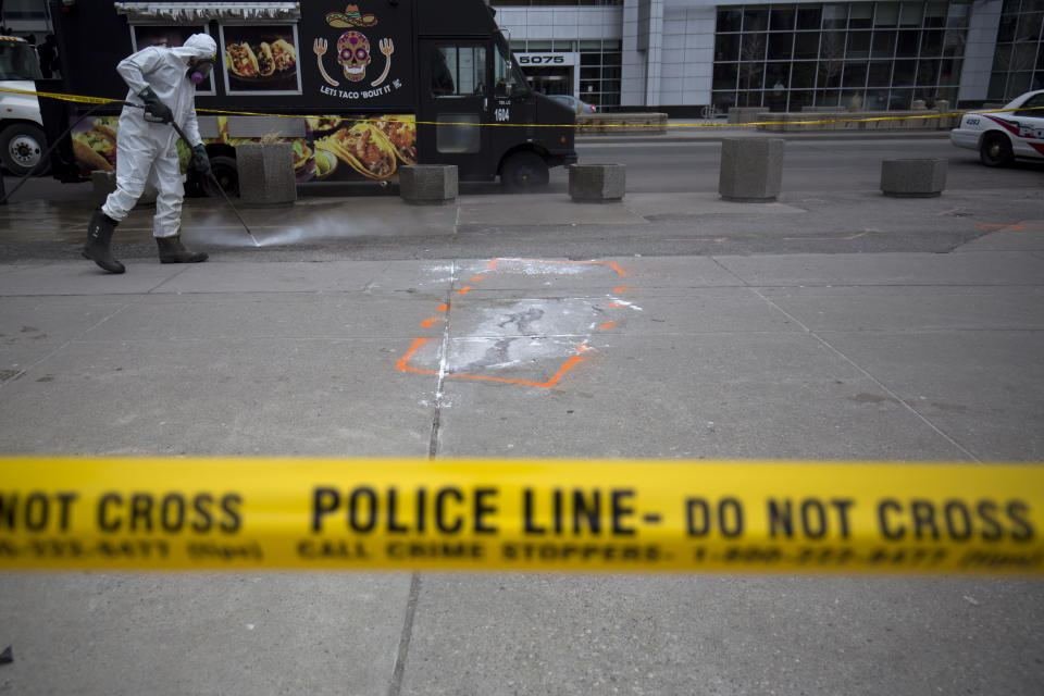 Hazmat worker, Toronto strike