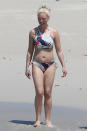 <p>The actress and mom of three had some fun in the sun while on vacation with husband Josh Kelly and their kids Nancy, Adalaide, and Josh Jr. Heigl showed off her post-baby bod in a colorful two-piece, on the beach in Cabo San Lucas, Mexico on Sunday. (Photo: HEM/BACKGRID) </p>