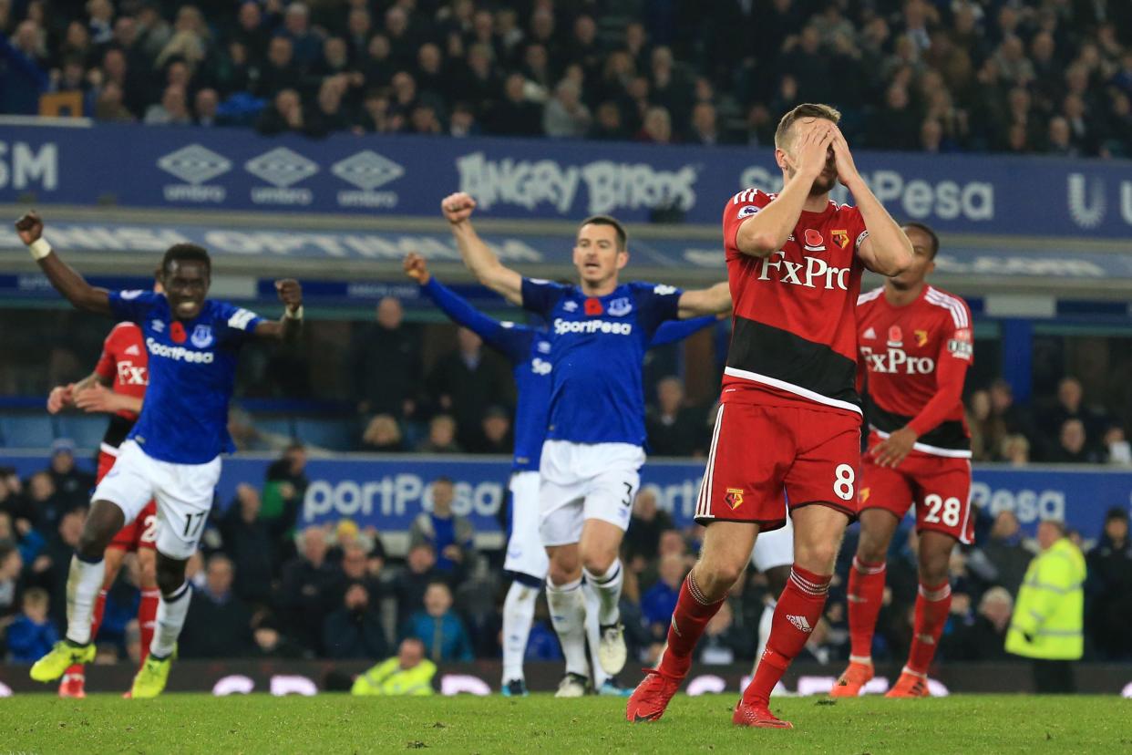 Everton and Watford combined for five second-half goals, a missed penalty deep in stoppage time, and a whole lot of chaos. (Getty)