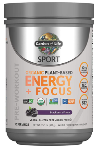 Garden of Life Sport Organic Plant-Based Energy + Focus, Best Pre-Workout Drinks