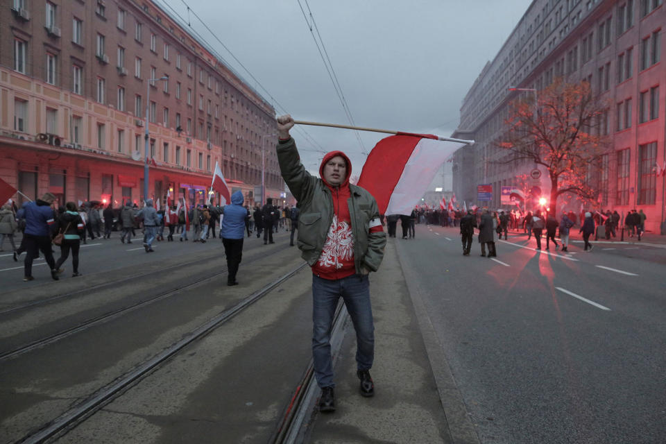 Nationalists marched in Warsaw as Poles celebrate Independence Day