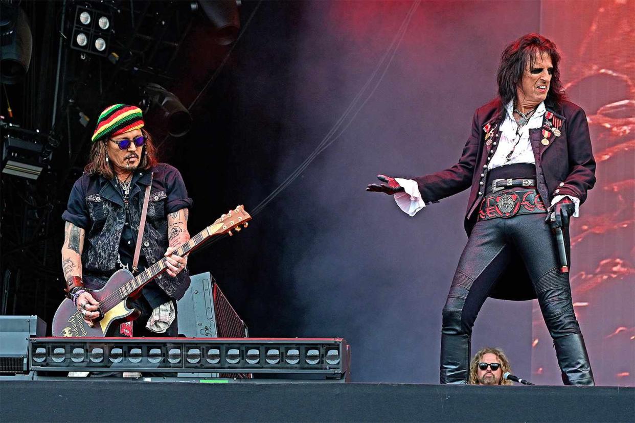 <p>Didier Messens/Redferns</p> Johnny Depp and Alice Cooper