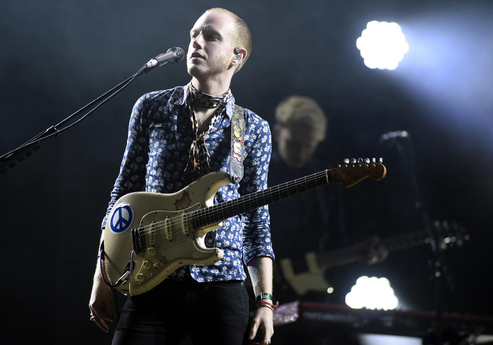 <p>Alex Trimble of Two Door Cinema Club performs during the 2017 Life is Beautiful Festival on September 22, 2017 in Las Vegas, Nevada.<br>(Photo by Tim Mosenfelder/Getty Images) </p>