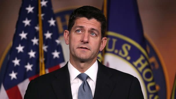 PHOTO: In this Sept. 6, 2018, file photo, House Speaker Paul Ryan speaks to the media during his weekly news conference at the U.S. Capitol, in Washington, D.C. (Mark Wilson/Getty Images, FILE)