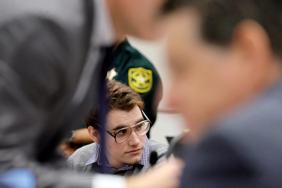 Nikolas Cruz pictured in court on 12 September (© South Florida Sun Sentinel 2022)