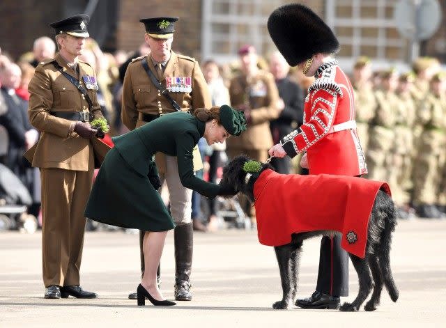 Take a closer look at the Duchess of Cambridge's regal ensemble!