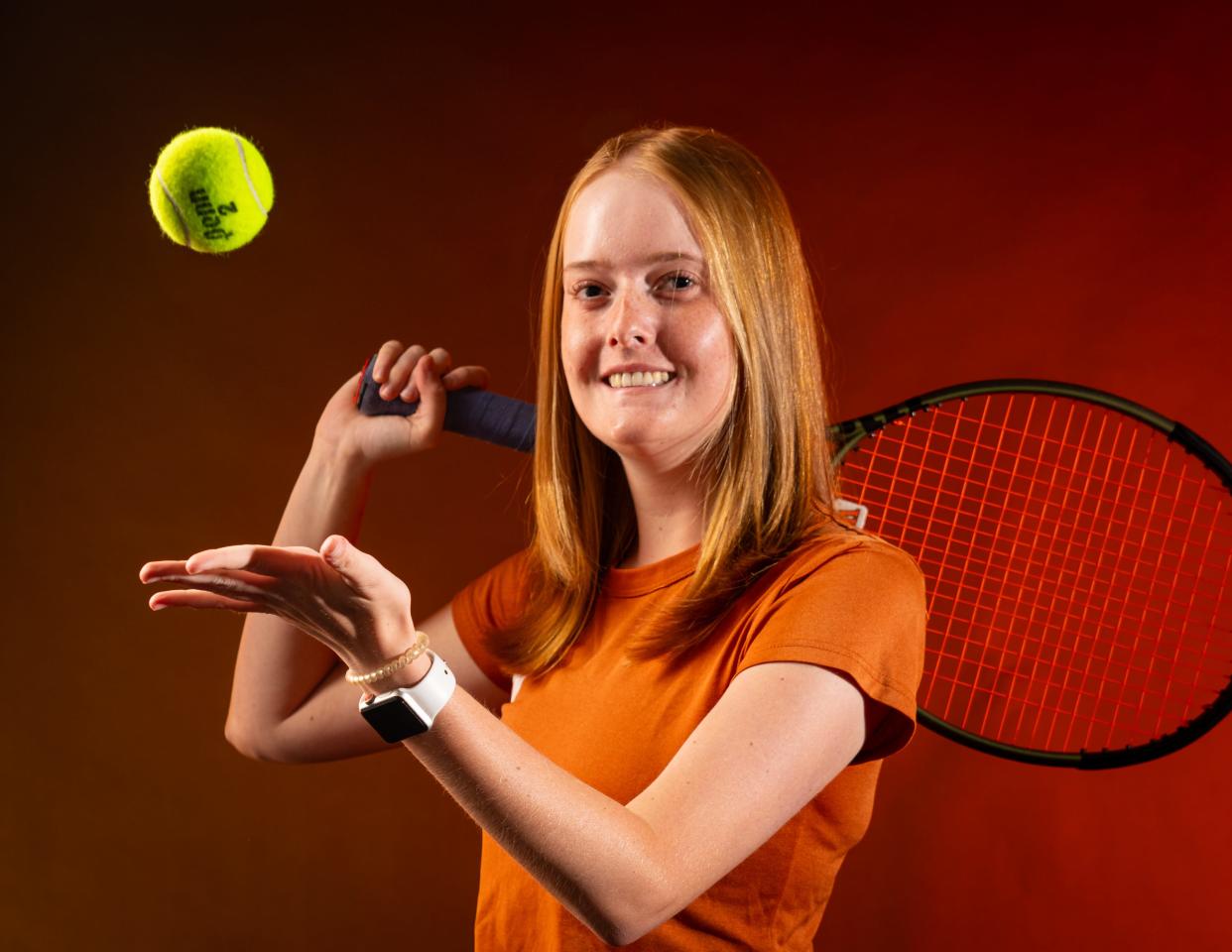 Westwood tennis player Evie Castellani has been a longtime volunteer through a group called the National Charity League. She has logged more than 700 hours in four years.