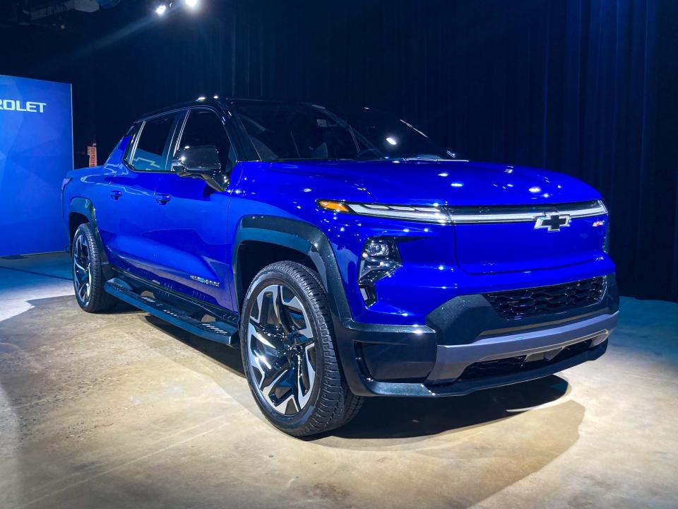 The Chevrolet Silverado EV electric pickup truck.