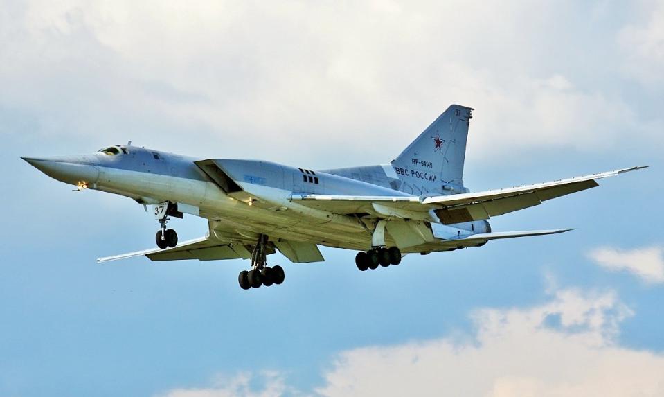 Tu-22M3「逆火C」(Backfire-C)戰略轟炸機。   圖：翻攝自 X ／@Tendar