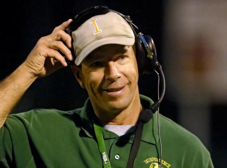 Tom Knotts, shown here during his final season as coach at Independence in 2009, has coached Dutch Fork (S.C.) since 2010.