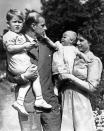 <p>A lil' Princess Anne with her mom, dad, and big brother Charles. </p>