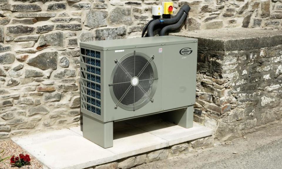 An air source heat pump.