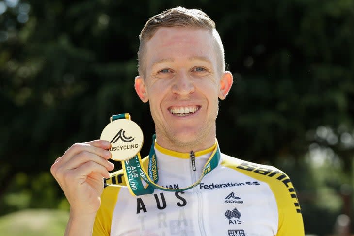<span class="article__caption">Meyer won Aussie road race nationals in 2020 and 2021.</span>