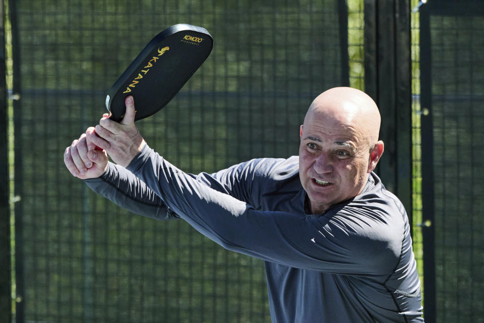 Hall Of Fame Tennis Player Andre Agassi Uncovers New Passion With Pickleball Yahoo Sports