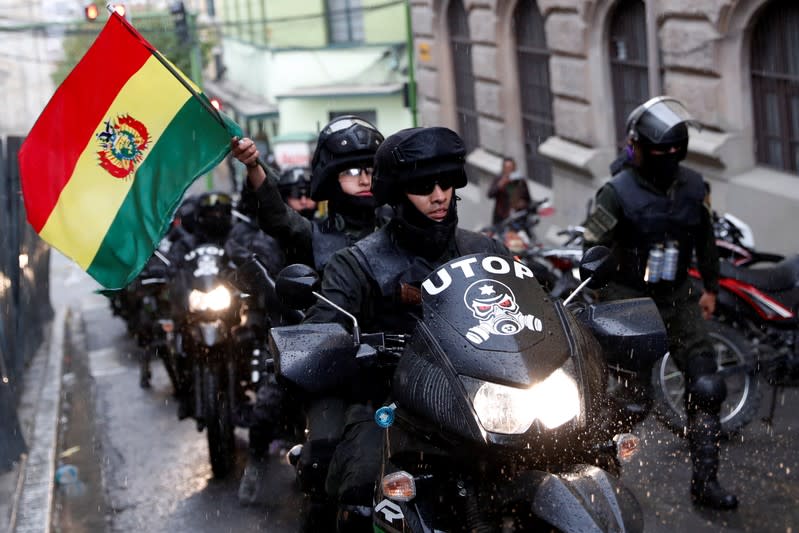 Protest against Bolivia's President Evo Morales in La Paz