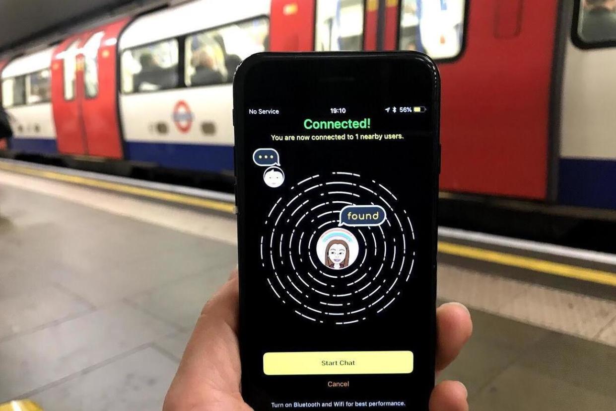 TubeChat works underground without phone signal or wifi: TubeChat