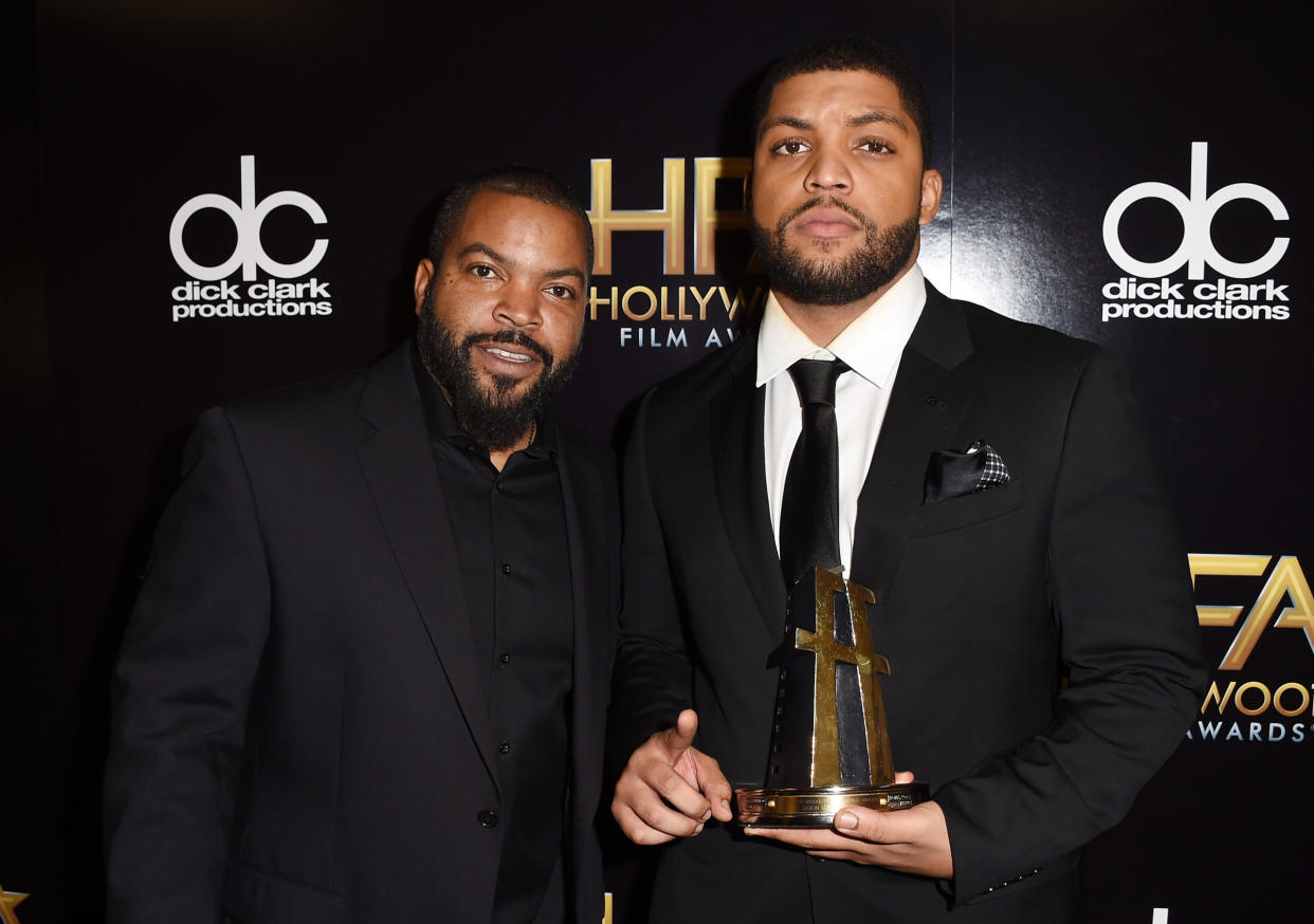 Movies Like 'Straight Outta Compton' pictured: Ice Cube and his son | (Photo by Steve Granitz/WireImage)